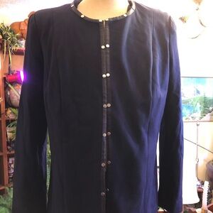 - Womens navyblue & silver studs blazer 14